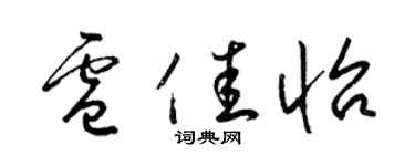 梁錦英盧佳怡草書個性簽名怎么寫