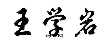 胡問遂王學岩行書個性簽名怎么寫