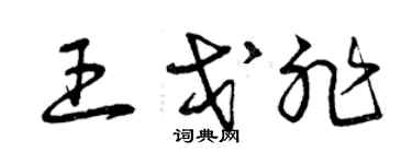 曾慶福王戈非草書個性簽名怎么寫