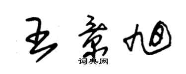 朱錫榮王景旭草書個性簽名怎么寫