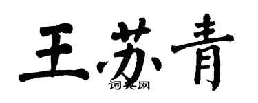 翁闓運王蘇青楷書個性簽名怎么寫