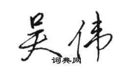 駱恆光吳偉行書個性簽名怎么寫