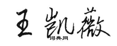 駱恆光王凱薇行書個性簽名怎么寫
