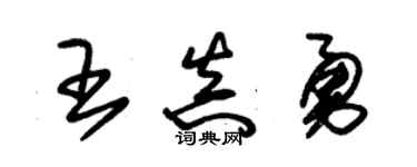 朱錫榮王真勇草書個性簽名怎么寫