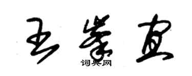 朱錫榮王峰宜草書個性簽名怎么寫