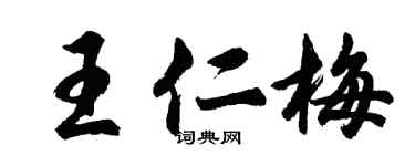 胡問遂王仁梅行書個性簽名怎么寫