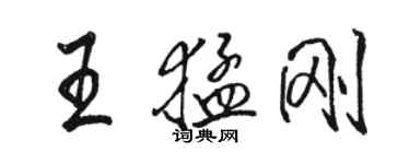 駱恆光王猛剛行書個性簽名怎么寫