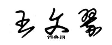 朱錫榮王文翠草書個性簽名怎么寫