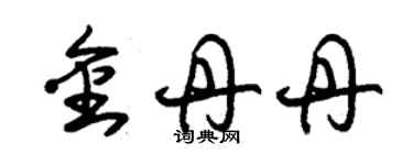 朱錫榮金丹丹草書個性簽名怎么寫