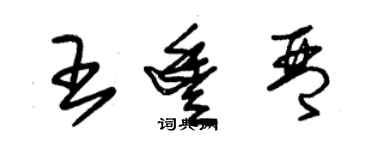 朱錫榮王豐琴草書個性簽名怎么寫