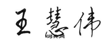 駱恆光王慧偉行書個性簽名怎么寫