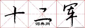 十二軍怎么寫好看