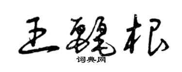 曾慶福王麗根草書個性簽名怎么寫