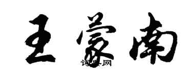 胡問遂王蒙南行書個性簽名怎么寫