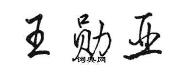 駱恆光王勛亞行書個性簽名怎么寫