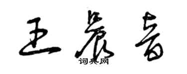 曾慶福王晨音草書個性簽名怎么寫