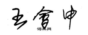 朱錫榮王會申草書個性簽名怎么寫