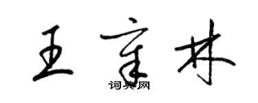 梁錦英王章林草書個性簽名怎么寫