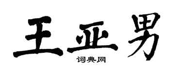 翁闓運王亞男楷書個性簽名怎么寫
