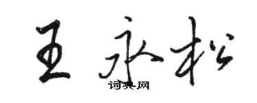 駱恆光王永松行書個性簽名怎么寫