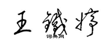 梁錦英王鐵婷草書個性簽名怎么寫