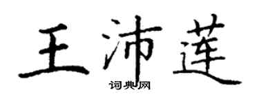 丁謙王沛蓮楷書個性簽名怎么寫