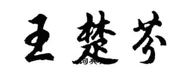 胡問遂王楚芬行書個性簽名怎么寫