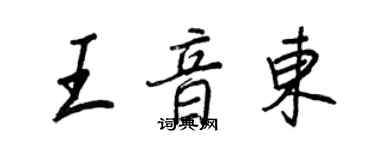 王正良王音東行書個性簽名怎么寫