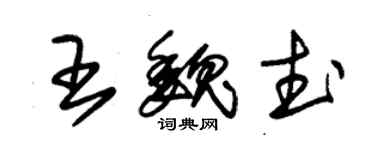 朱錫榮王魏武草書個性簽名怎么寫