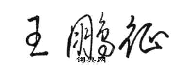 駱恆光王鵬征草書個性簽名怎么寫