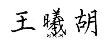 何伯昌王曦胡楷書個性簽名怎么寫
