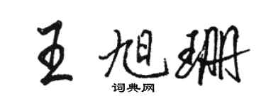 駱恆光王旭珊行書個性簽名怎么寫