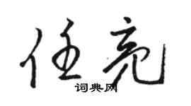 駱恆光任亮草書個性簽名怎么寫