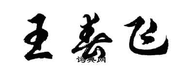 胡問遂王春飛行書個性簽名怎么寫