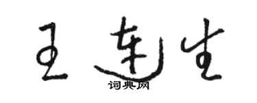 駱恆光王連生草書個性簽名怎么寫