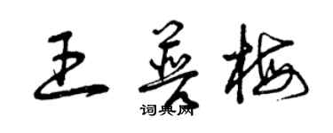 曾慶福王普梅草書個性簽名怎么寫