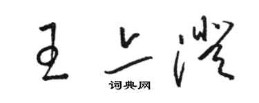 駱恆光王亦澄草書個性簽名怎么寫
