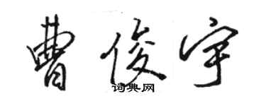 駱恆光曹俊宇行書個性簽名怎么寫