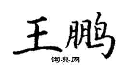 丁謙王鵬楷書個性簽名怎么寫