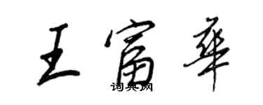 王正良王富華行書個性簽名怎么寫