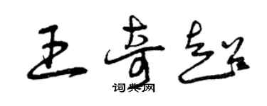 曾慶福王奇超草書個性簽名怎么寫