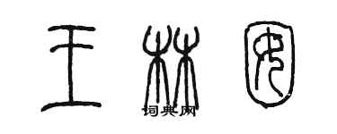 陳墨王林囡篆書個性簽名怎么寫