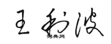 駱恆光王利波草書個性簽名怎么寫