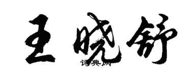 胡問遂王曉舒行書個性簽名怎么寫