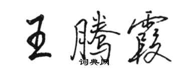 駱恆光王騰霞行書個性簽名怎么寫