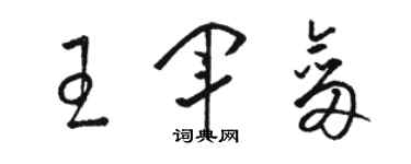 駱恆光王軍劍草書個性簽名怎么寫