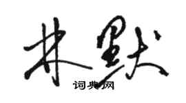 駱恆光林默草書個性簽名怎么寫