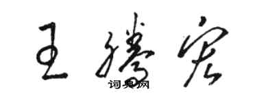 駱恆光王騰宏草書個性簽名怎么寫