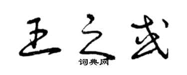 曾慶福王之或草書個性簽名怎么寫
