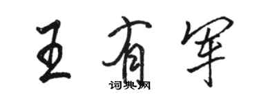 駱恆光王有軍行書個性簽名怎么寫
